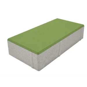 Плитка тротуарная Призма 200x100x80 мм цвет зеленый 85263208 STLM-2191952