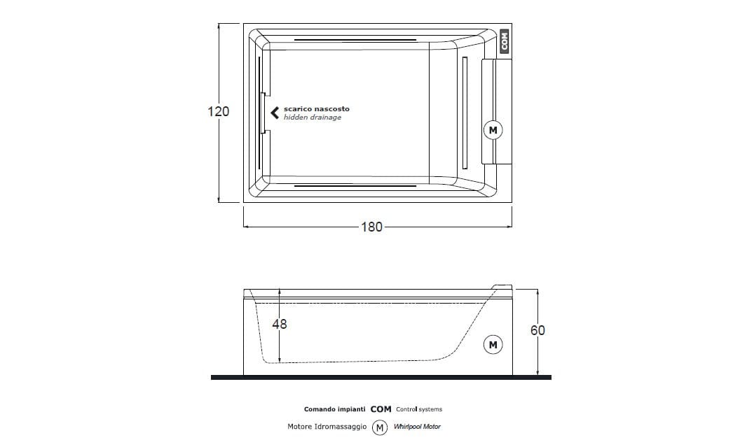 Прямоугольный мини-бассейн с гидромассажем Gruppo Treesse Minipiscine-Ghost ARCH-00118177 - Вид №7
