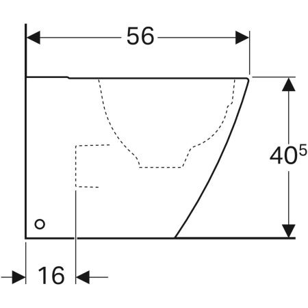 500.878.00.1 Напольный унитаз Geberit iCon, приставной, закрытая форма Geberit  - Вид №4