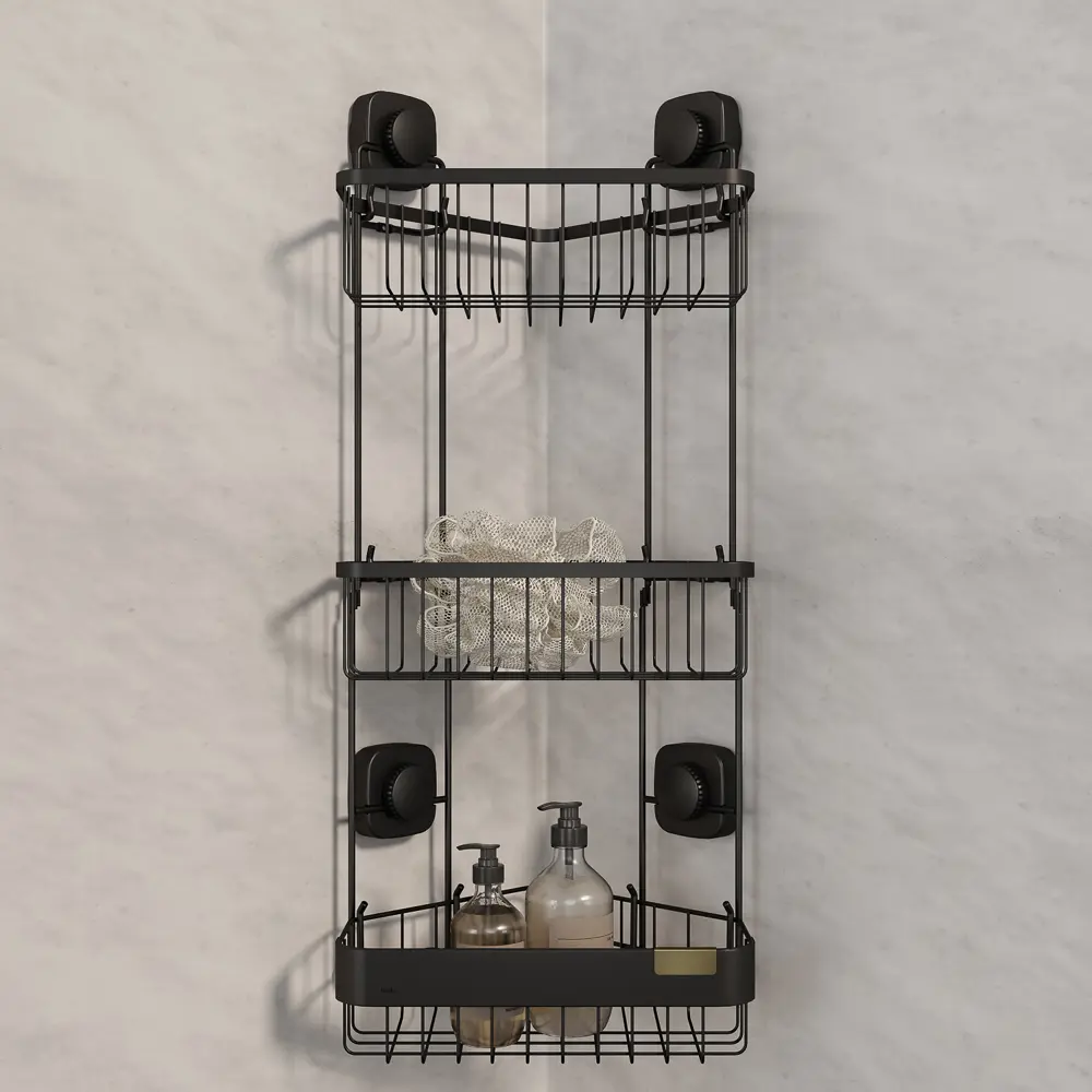 Полка для душа Iddis Soul LM003WC3Bi44 угловая 3 яруса цвет черный STLM-2172895 - Вид №3