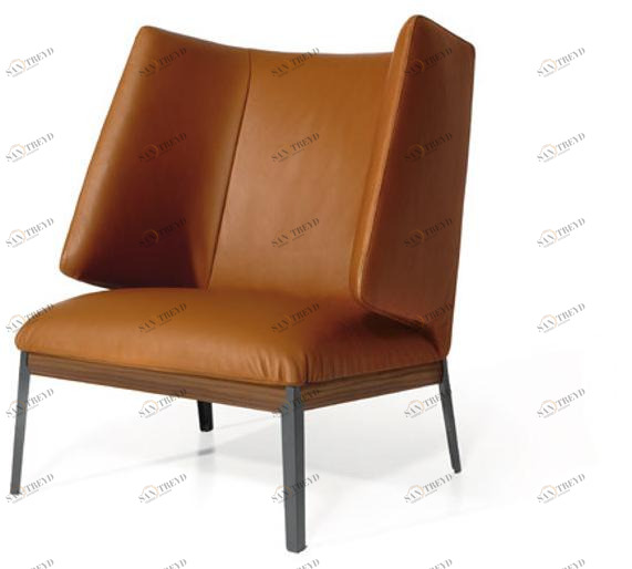 arflex Кресло Wing из кожи с высокой спинкой Hug sun-id-1445282