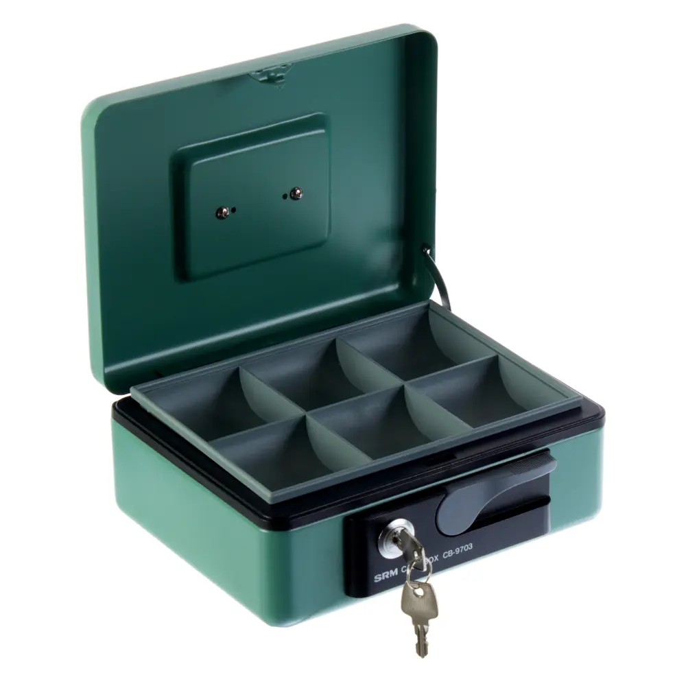 Кэшбокс CB-9703N, 197х80х154 мм, сталь, цвет зёленый Santreyd STLM-2001436 - Вид №1