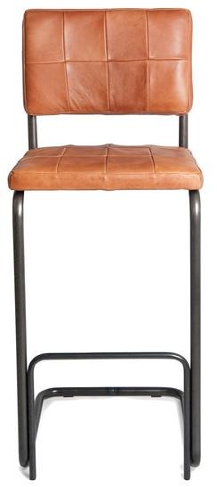 Jess Высокий консольный стул из кожи со спинкой Nelson sun-id-1439785 - Вид №3