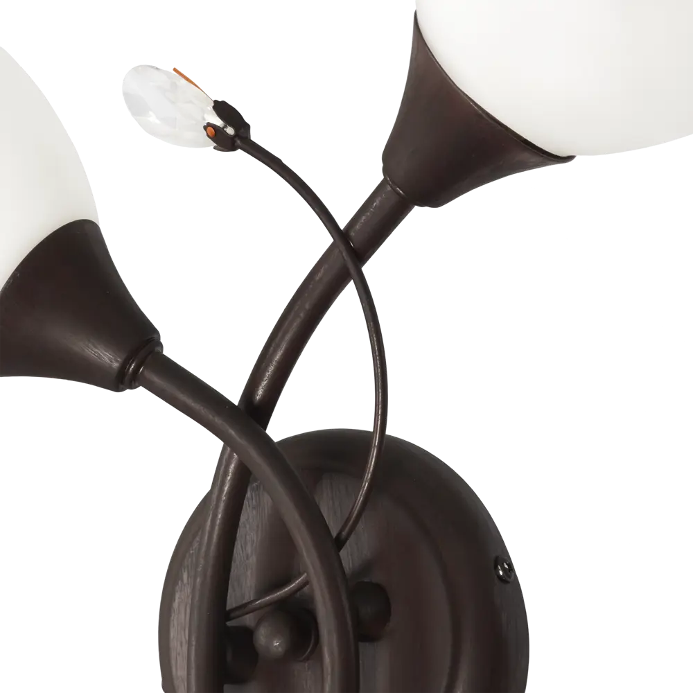 Настенный светильник бра Vitaluce Rosso 2 лампы 6м² Е14 цвет коричневый матовый STLM-2145868 - Вид №3