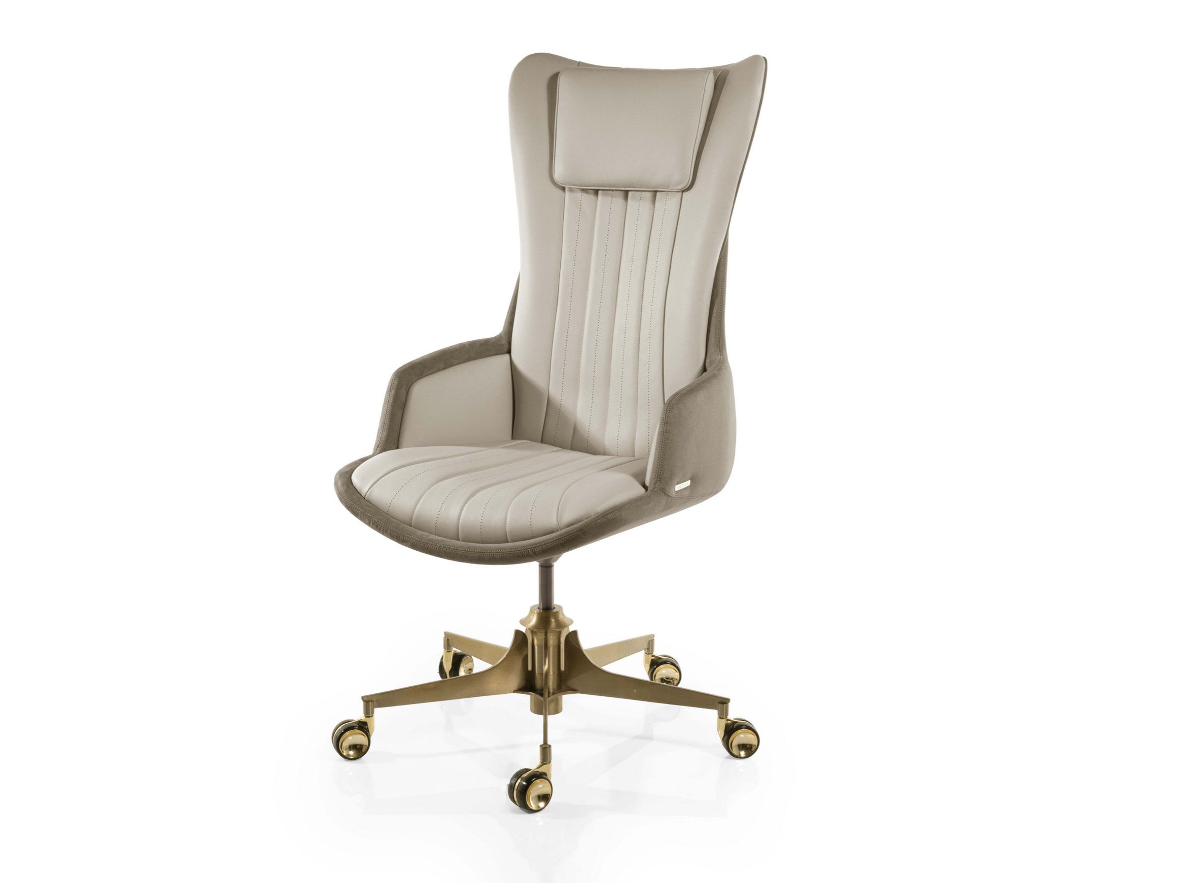 5-спицевое кожаное вращающееся офисное кресло с подлокотниками Visionnaire Starlight ARCH-00074203