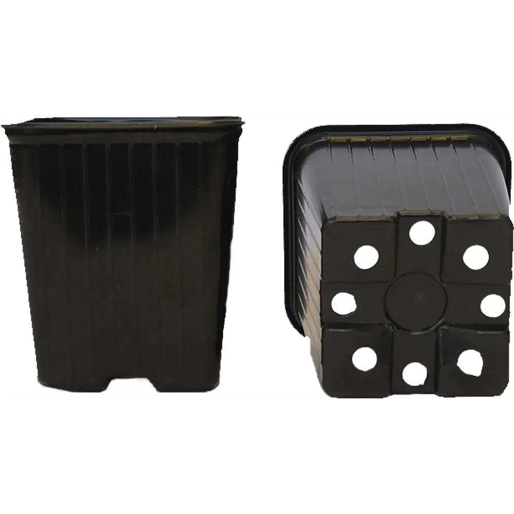 Горшок для рассады 9x9 см, 0.52 л, пластик, черный Santreyd STLM-2022905