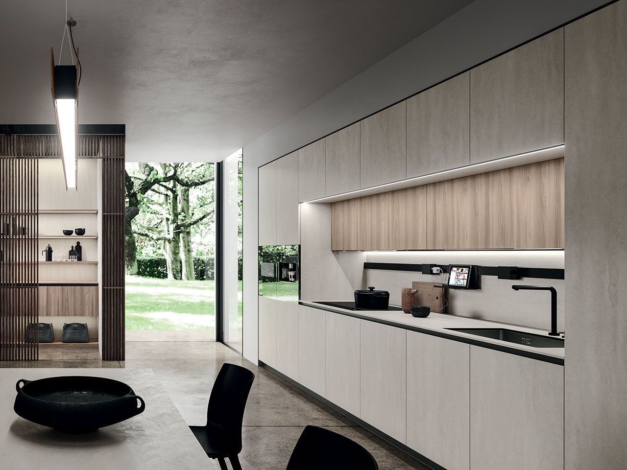 Линейная кухня без ручек Arrital Ak_Project ARCH-00072154 - Вид №1