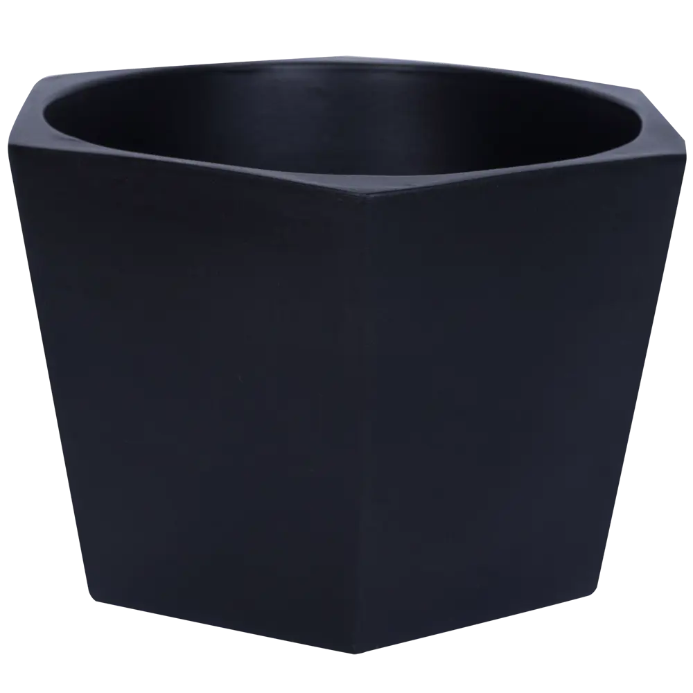 Кашпо Эджес ø22 h14 см v2 л керамика чёрный Santreyd STLM-2171447 - Вид №1