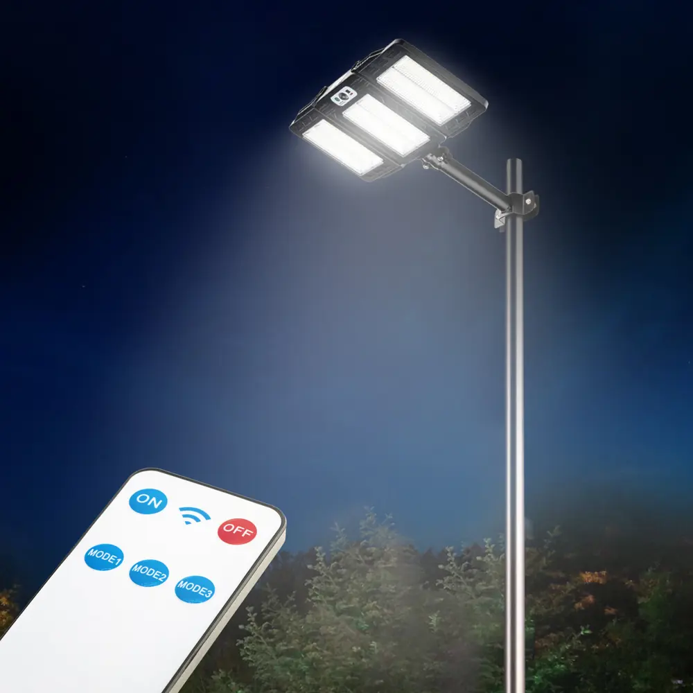 Светильник светодиодный уличный Duwi Solar LED PRO на солнечных батареях с ДУ 40Вт 6500К 750Лм IP65 датчик движения черный STLM-2084474 - Вид №4