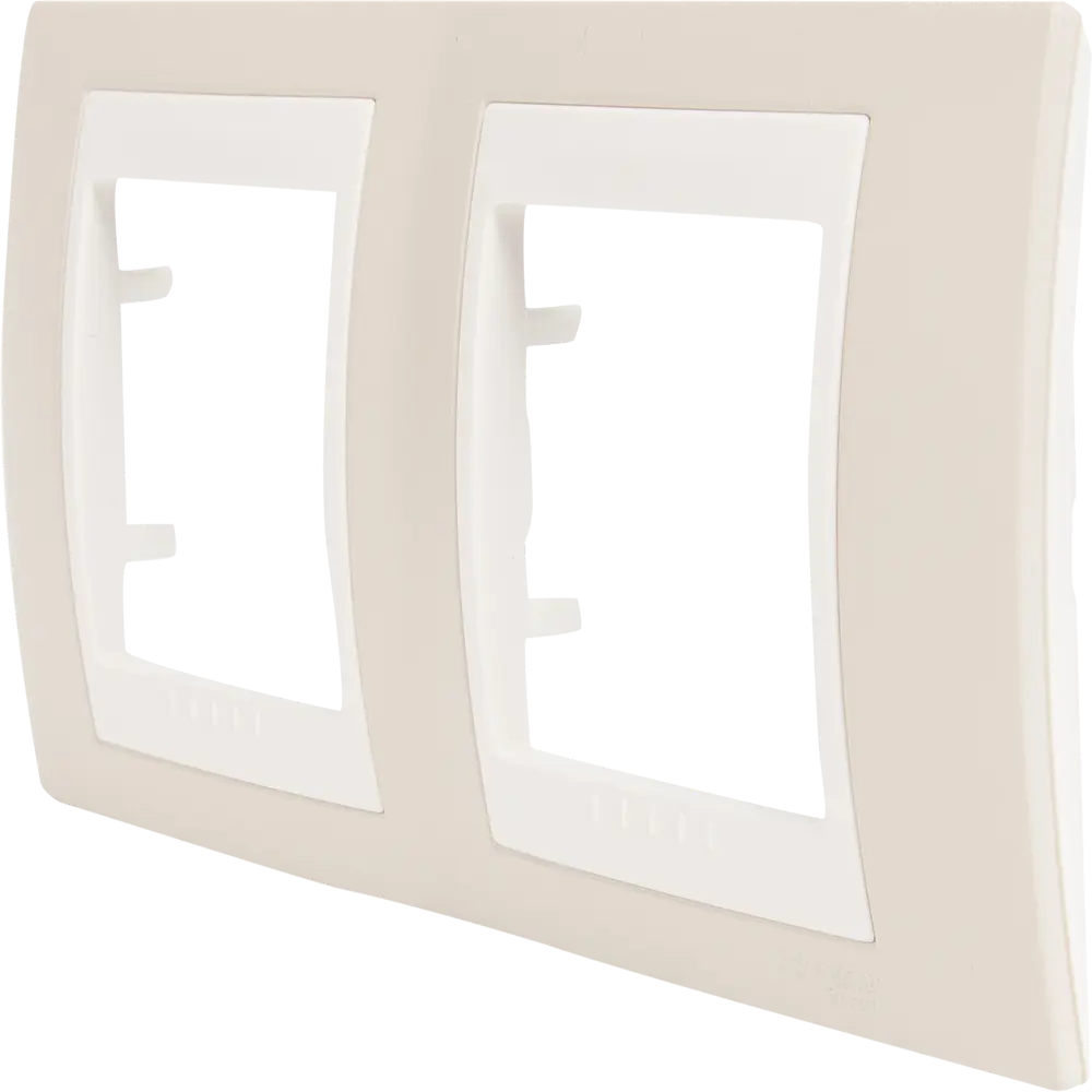 Рамка для розеток и выключателей Systeme Electric Unica 2 поста, цвет песчаный/бежевый STLM-2137946 - Вид №1