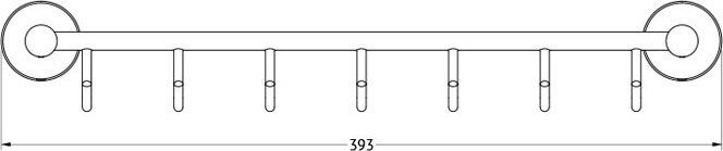 NOS 028 Штанга с 7-ю крючками 40 cm FBS Nostalgy - Вид №1