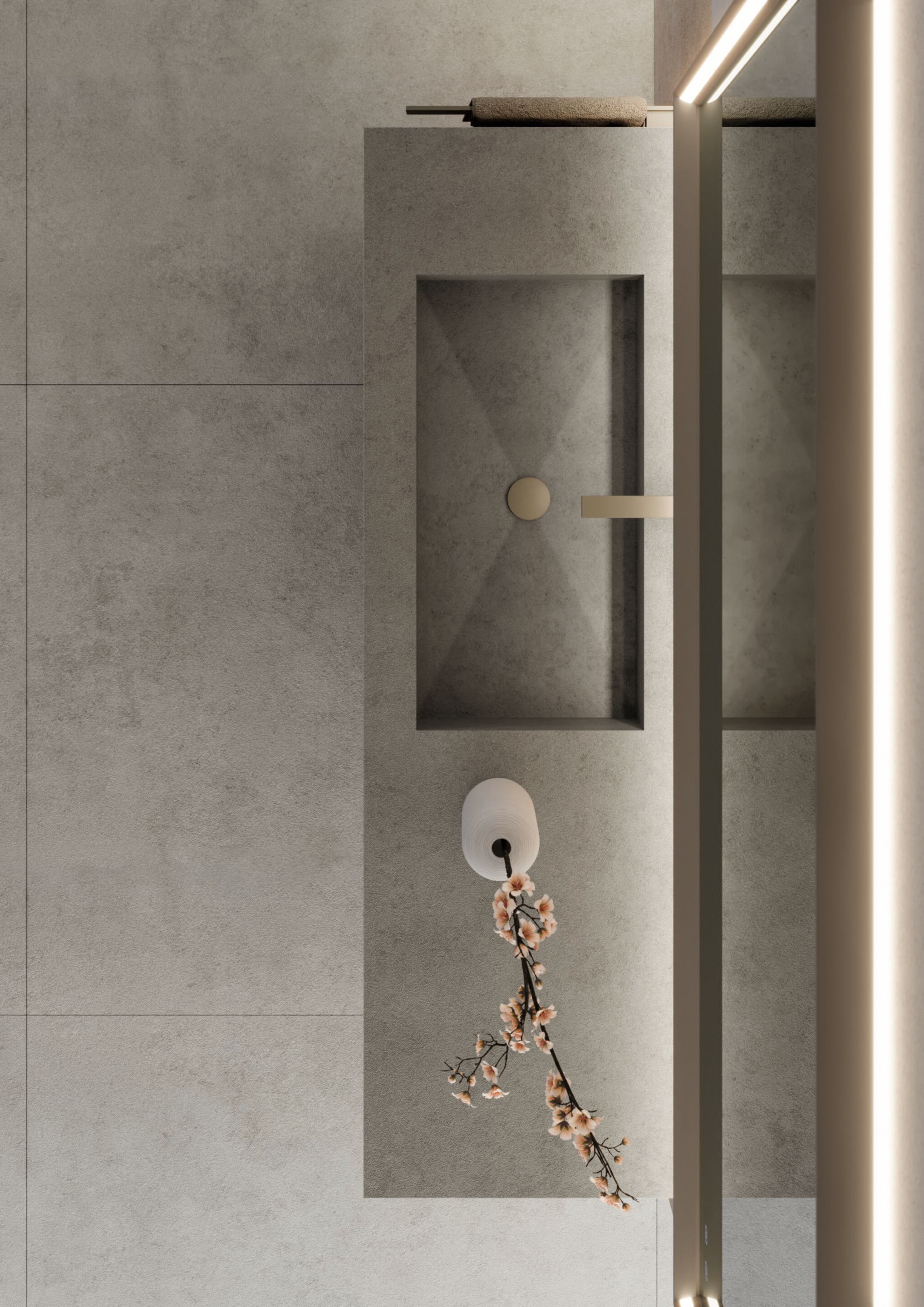 Подвесной туалетный столик с зеркалом Ideagroup Seventy Form ARCH-00091293 - Вид №2