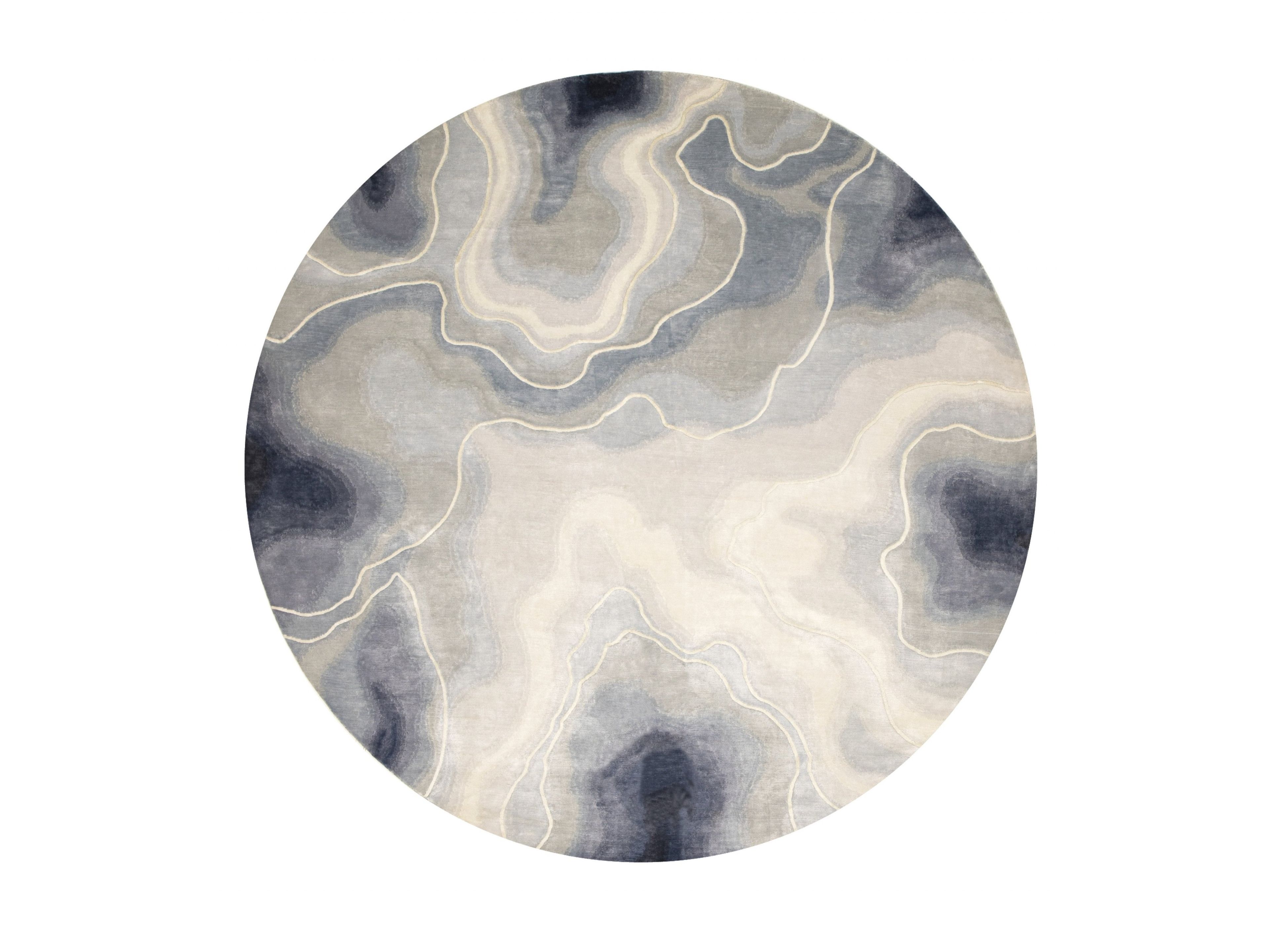 Круглый шелковый ковер ручной работы Edition Bougainville Хроматическая ARCH-00048200