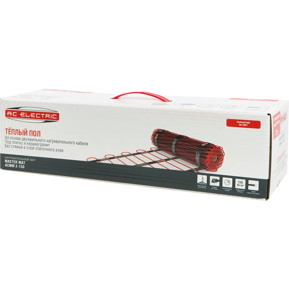Нагревательный мат для теплого пола AC Electric 2 м2 300 Вт STLM-2005570 - Вид №4