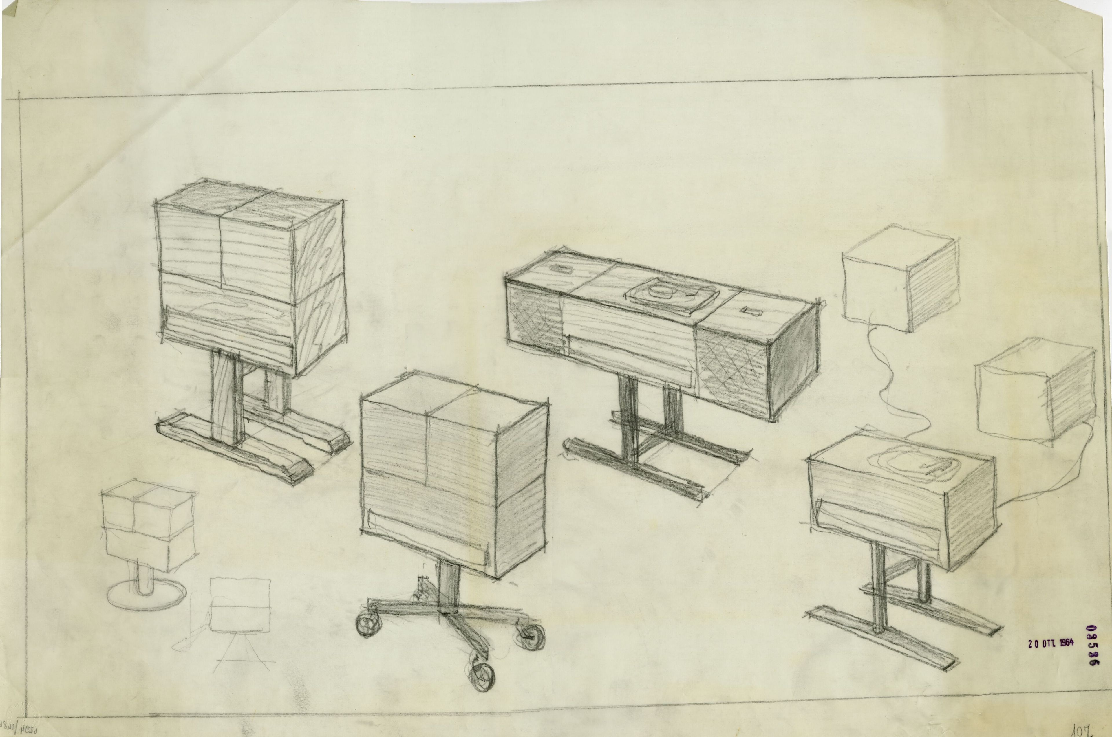 AM/FM-радио и проигрыватель с усилителем Brionvega RADIOFONOGRAFO RR226 - 60TH ANNIVERSARY ARCH-00057249 - Вид №18
