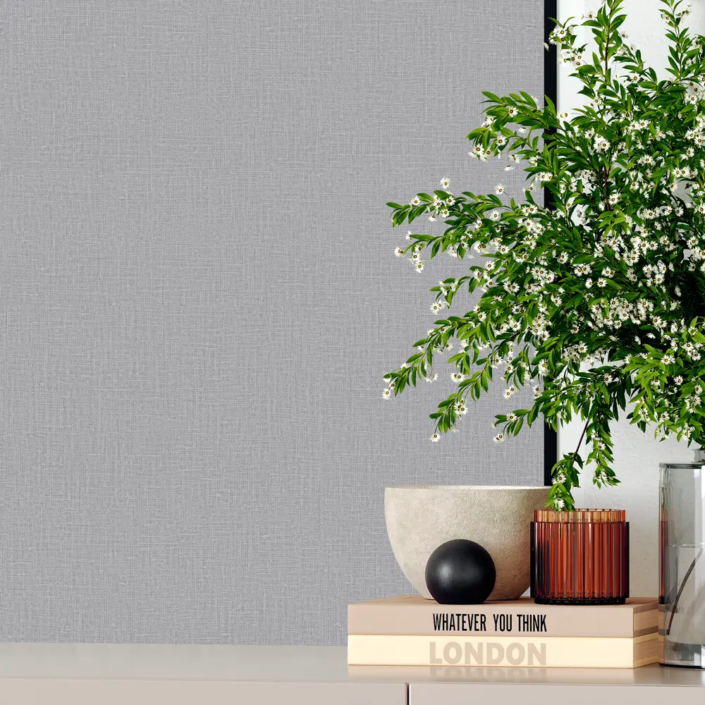 Обои флизелиновые Palitra Simple Batist серые 1.06 м SP72617-42 STLM-2111014 - Вид №5