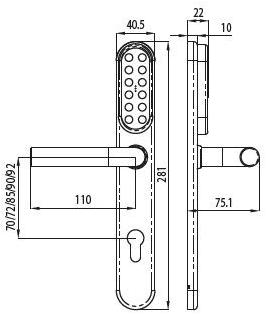 ASSA ABLOY Opening Solutions Кодовый замок с клавиатурой Smartair™ Nsnzc6slxxxxxxx  - Вид №2