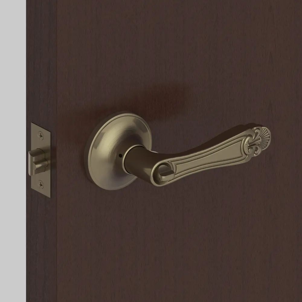 Ручка-защёлка 637/BL АB-B, с фиксатором, цвет античная бронза FUARO STLM-2120491 - Вид №8