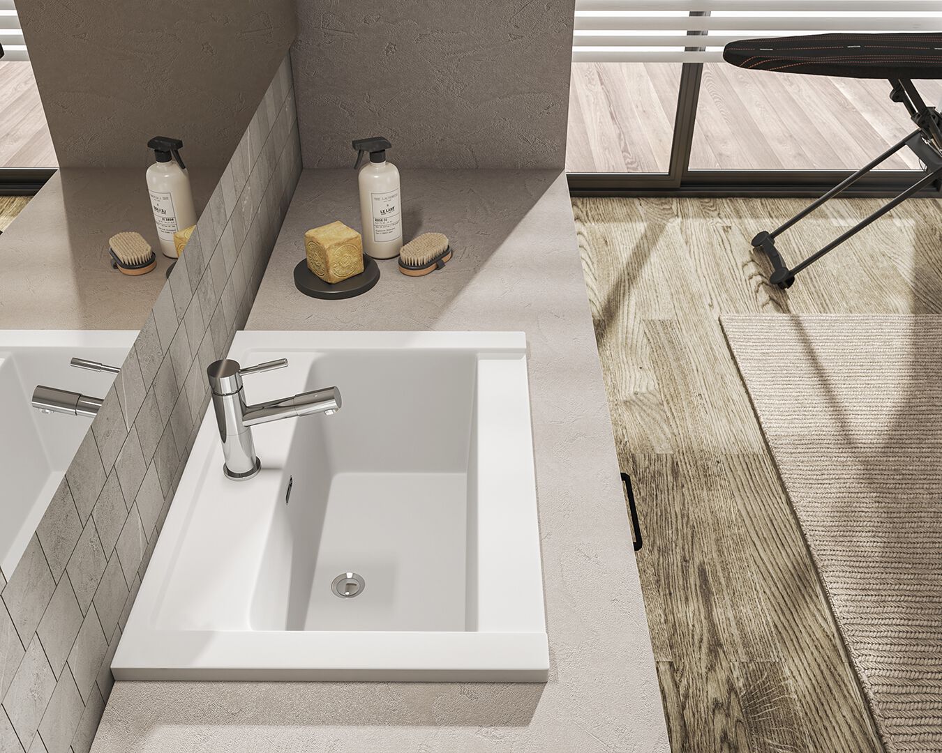 Шкаф для стиральной машины со стиральной машиной BMT Kosmo ARCH-00147116 - Вид №1