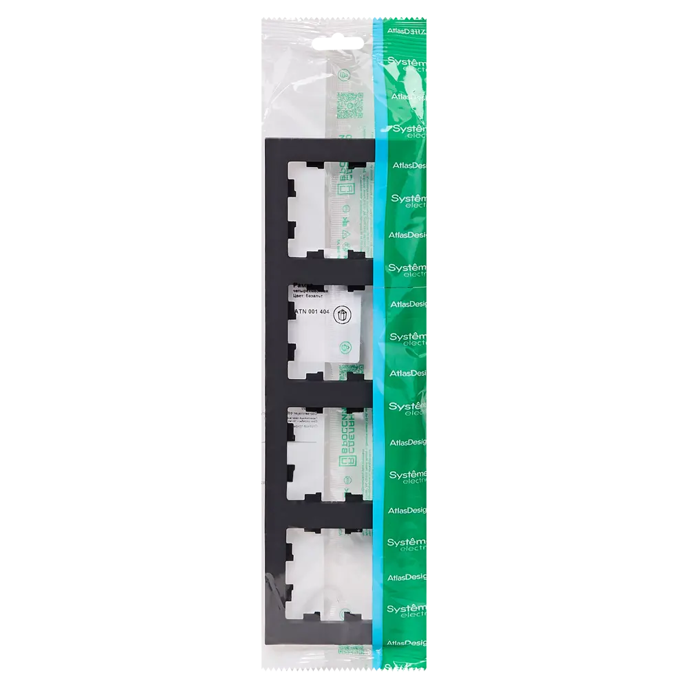 Рамка Systeme Electric AtlasDesign 4 поста цвет базальт STLM-2023052 - Вид №4