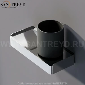 Agape MACH Мыльница с держателем для зубных щеток хромированная AMAC0670A