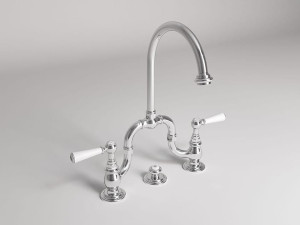 Смеситель для раковины с 3 отверстиями и автоматическим сливом