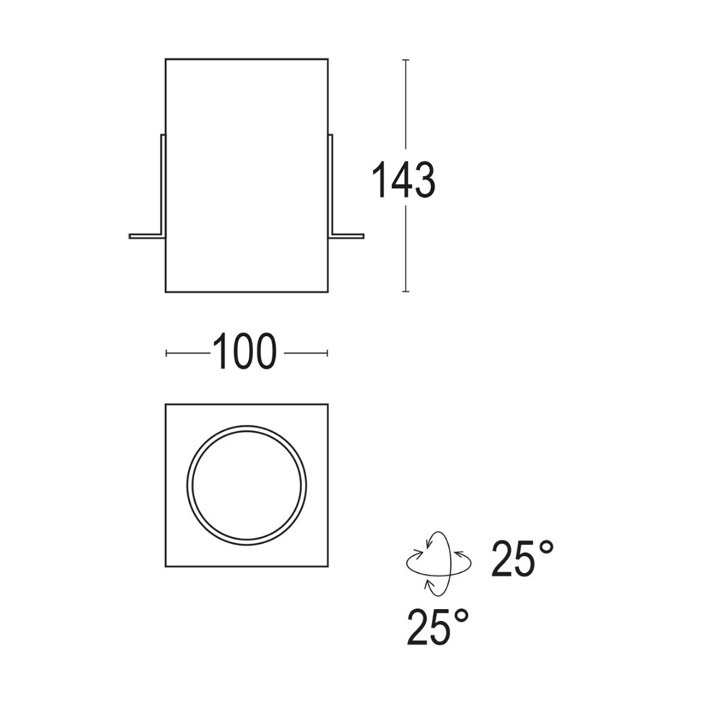 Box 1R SQ 1L Ghidini Box R .02 Черный (Матовый)  - Вид №1