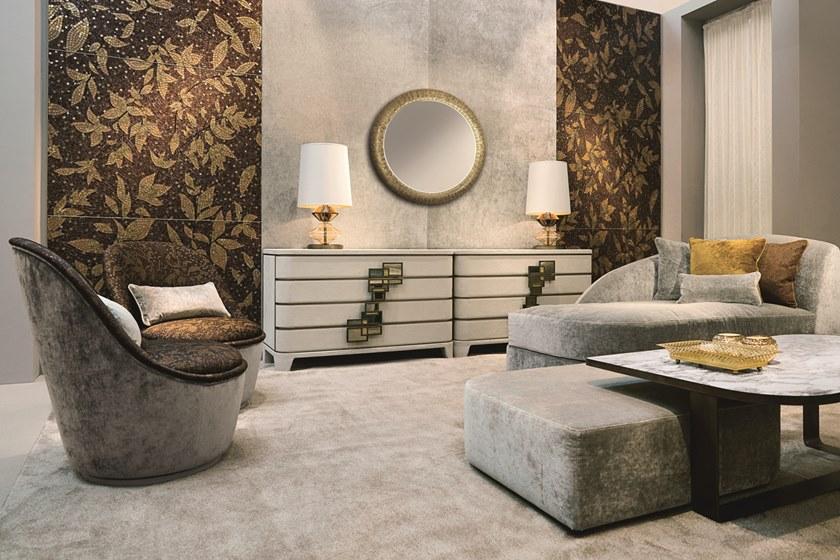 Sicis Прямоугольный пуф из ткани с обивкой Visconti sun-id-1499777 - Вид №1