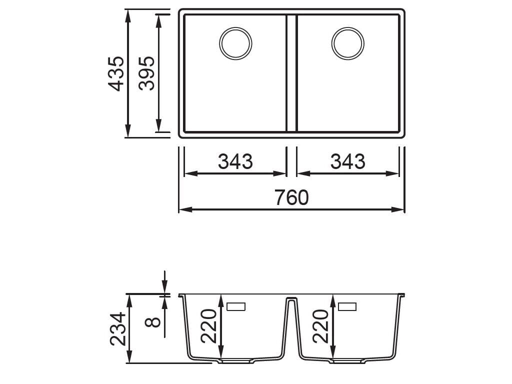 Раковина с одной чашей в Кератеке Elleci элитная кухня ARCH-00074871 - Вид №5