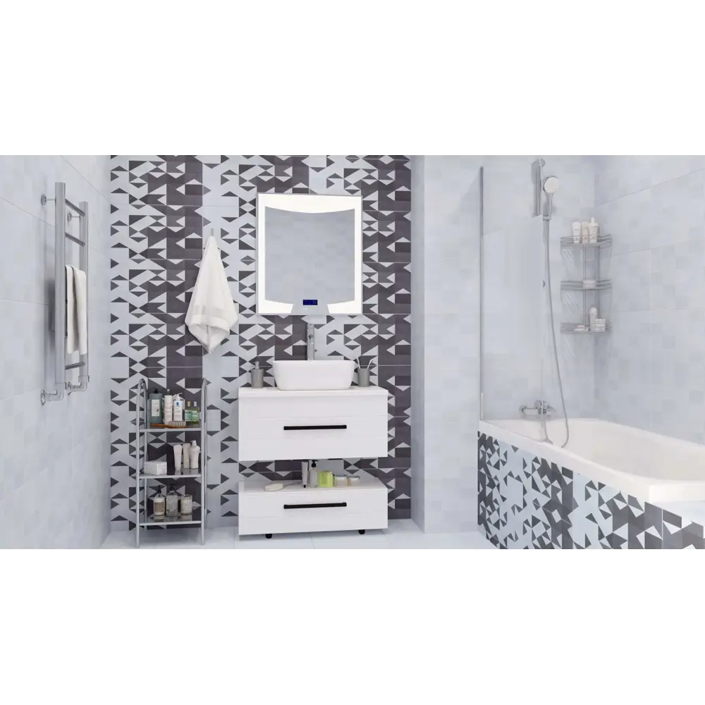 Тумба подкатная «Авангард» 80 см цвет белый Santreyd STLM-2193142 - Вид №5