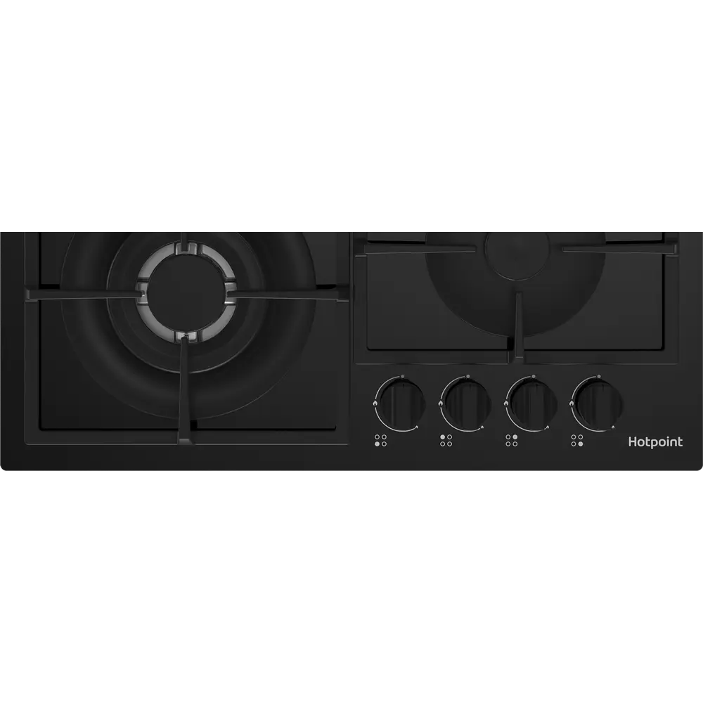 Газовая варочная панель Hotpoint HG 62FA/BK 58.5 см 4 конфорки цвет черный STLM-2175054 - Вид №3
