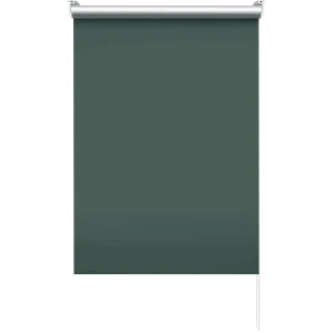 Штора рулонная блэкаут Эскар 70x160 см серо-зеленая Emeraldo