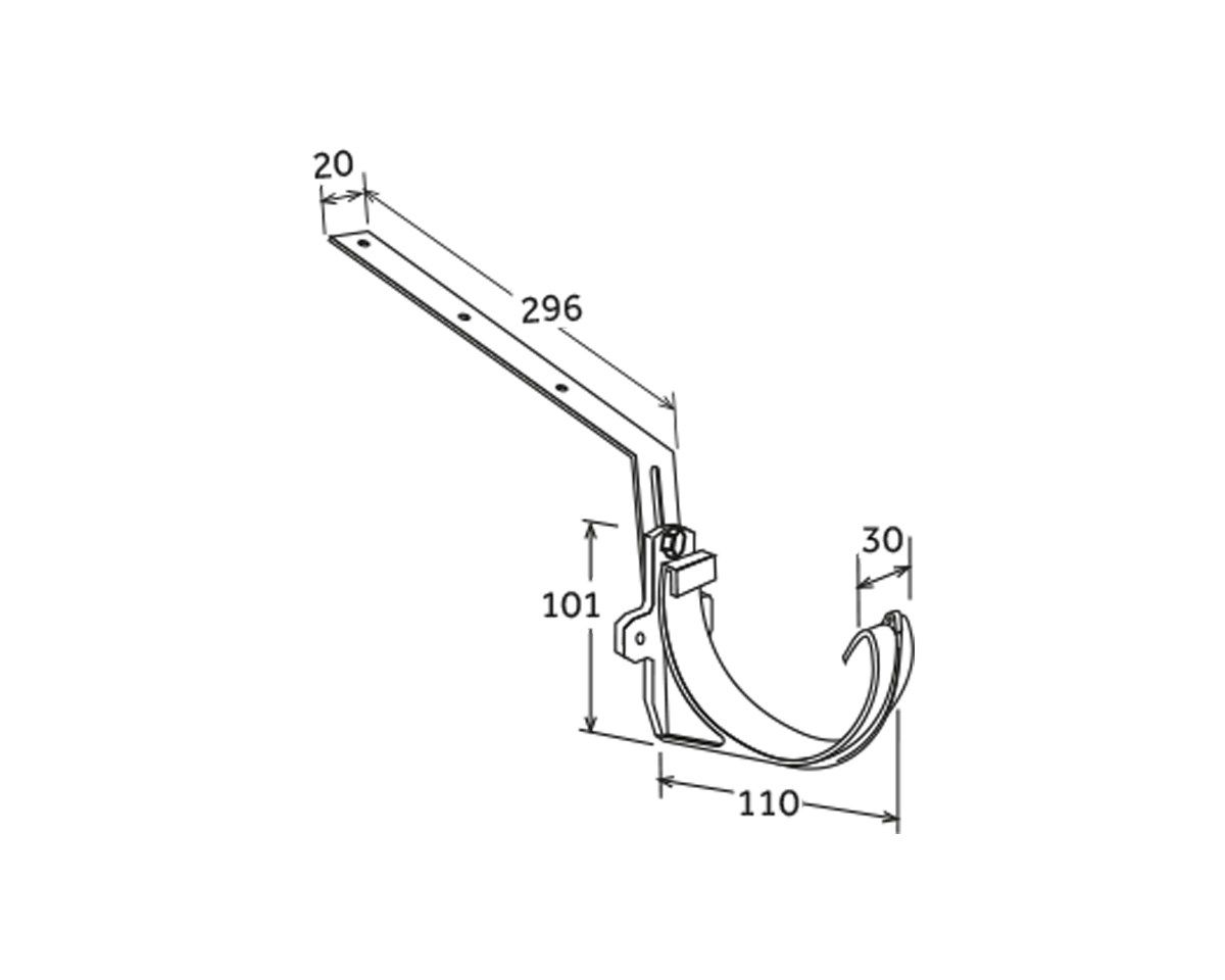 Аист с оцинкованным кронштейном для желоба Купраелита 100 First Corporation First Plast ARCH-00081134 - Вид №2