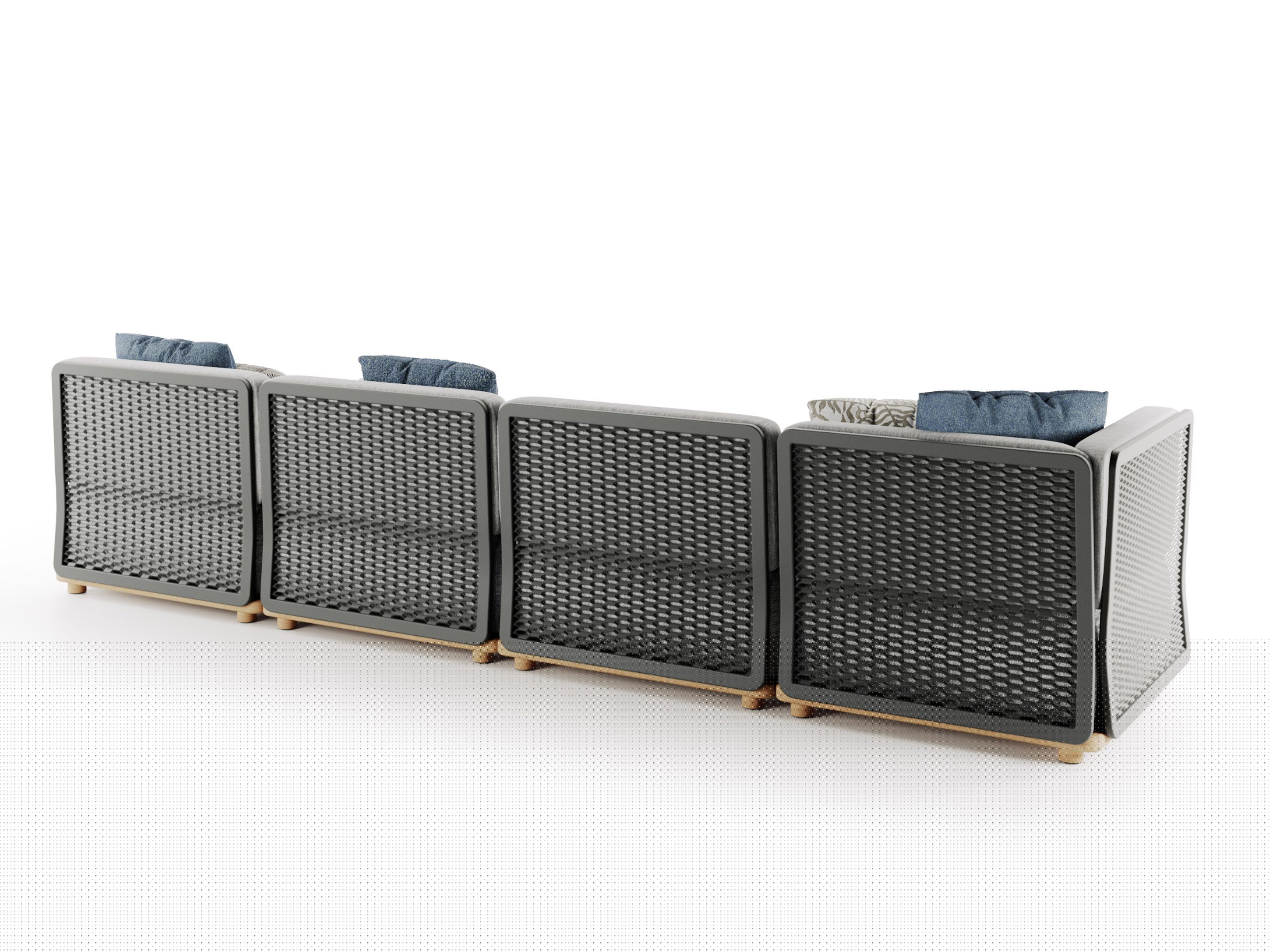 4-местный тканевый модульный садовый диван Atmosphera Switch ARCH-00023817 - Вид №11