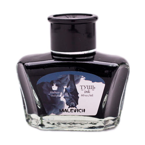 195222 Тушь для рисования и каллиграфии 6.5 см 60 мл индиго Малевичъ 