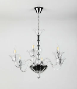 Подвесная люстра Rivoli Nudo 1008-206 RIVOLI ДИЗАЙНЕРСКИЕ, NUDO 336782 Хром;прозрачный