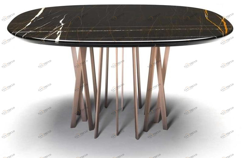 Paolo Castelli Квадратный стол из мрамора и металла For hall sun-id-1417975