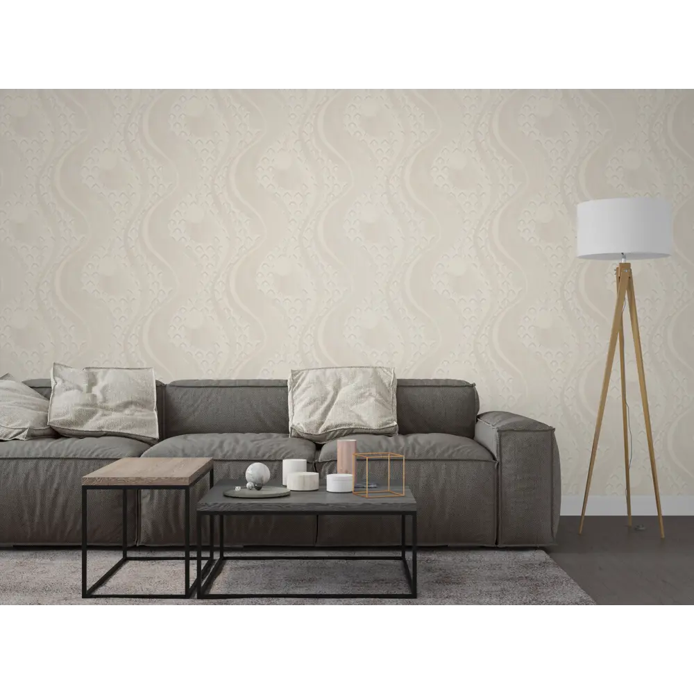 Обои флизелиновые Vog Collection Перья бежевые 1.06 м VV71163-12 STLM-2108173 - Вид №2