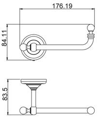 Paini Duomo 88CR051 держатель для туалетной бумаги - Вид №1