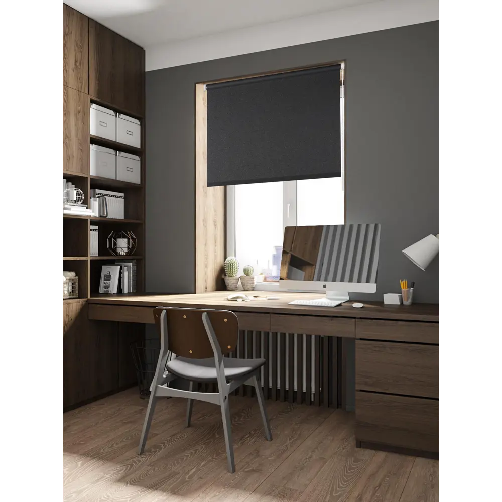 Штора рулонная Shine 80x160 см черная 83289894 STLM-2033354 PRAKTO  - Вид №4