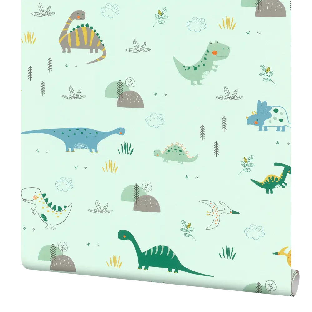 Обои бумажные Rasch Bambino зелёные 0.53 м 249330 STLM-2108723