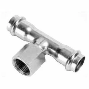 Тройник В-пресс 42 x 1/2" x 42 нержавеющая сталь IBP