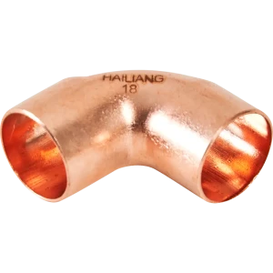 Угол двухраструбный Hailiang ø18/90° мм медь
