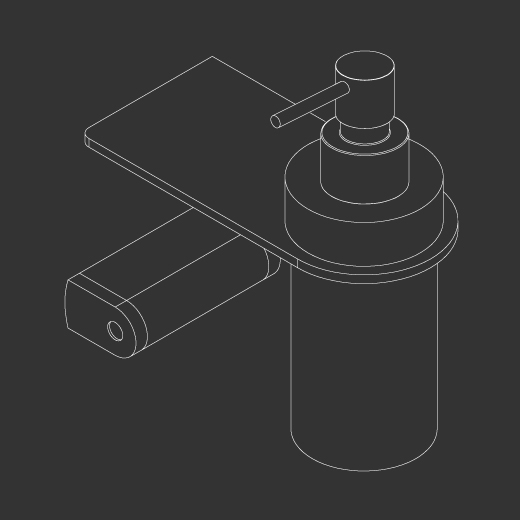 Полка с Delrin® дозатором, установку на левой  LTZ110 CEADESIGN  - Вид №1