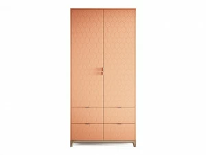 Шкаф распашной двухдверный с ящиками тоскана Case №4 THE IDEA  210412 Розовый