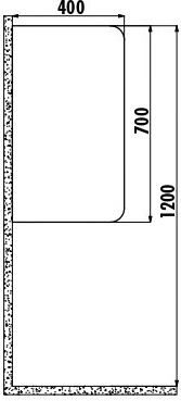 TP690-00CM00E-0000 Перегородка для писсуара CAPPUCINO Creavit  - Вид №1