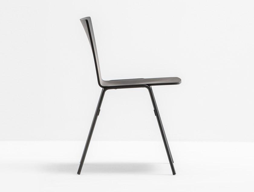 Pedrali Стул для ресторана из стали и дерева Osaka metal 5711 - Вид №2