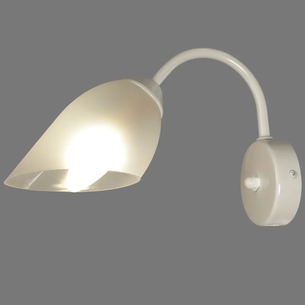 Настенный светильник бра Vitaluce Кэтти 1 лампа 3м² Е14 цвет белый глянцевая STLM-2149138 - Вид №1