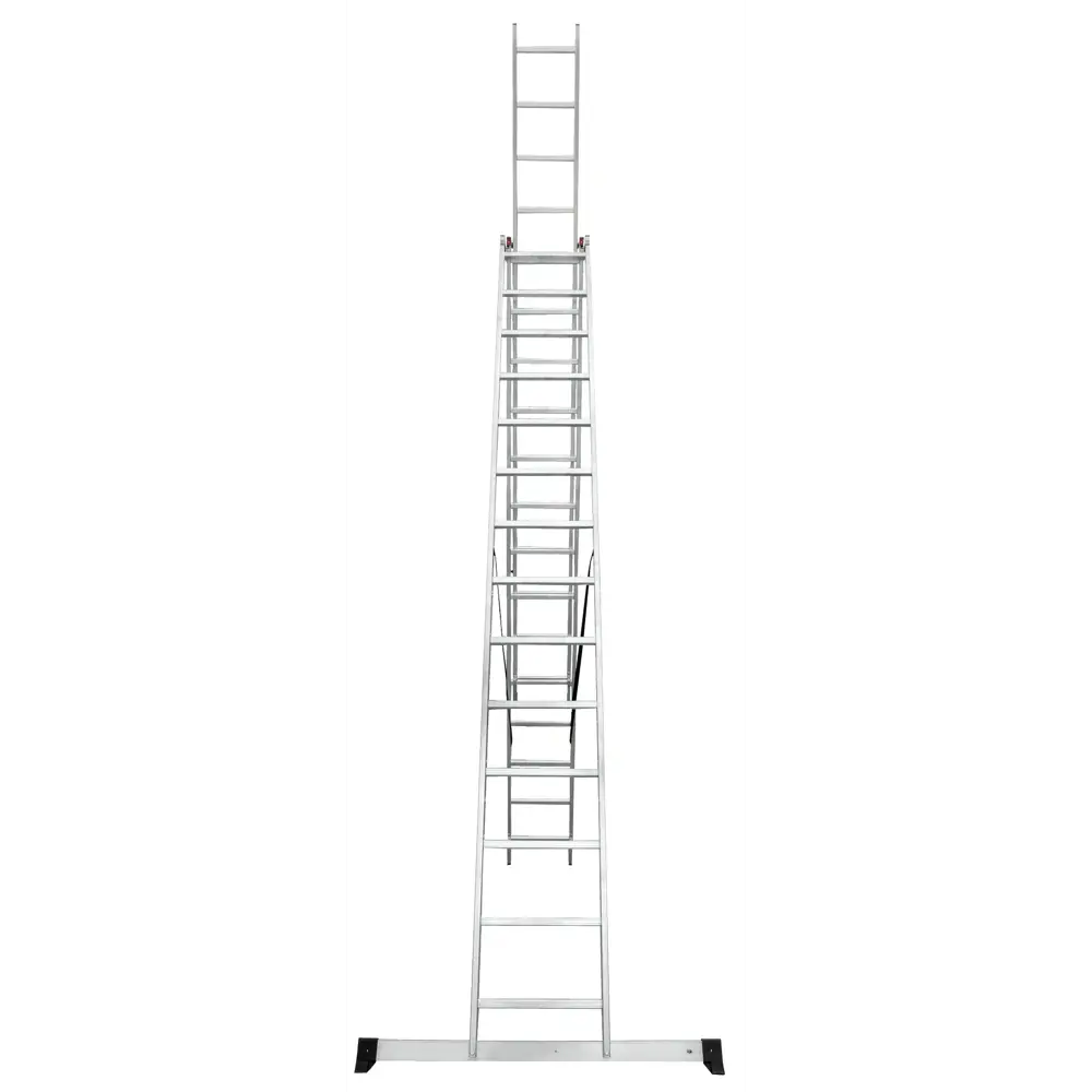 Лестница раскладная выдвижная 3-секционная Standers до 8.91 м 14 ступеней STLM-2058358 - Вид №1