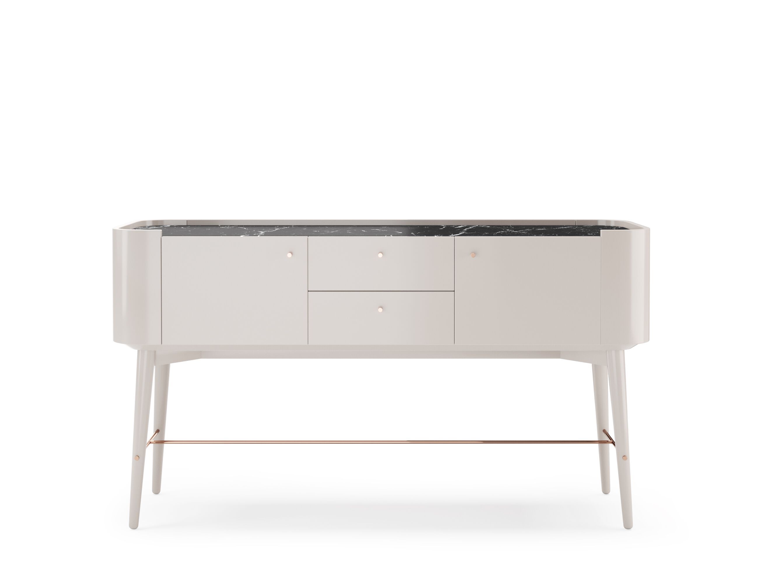 Деревянная прямоугольная консоль с ящиками PRADDY Natur ARCH-00079391